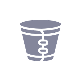 Purple icon of a pet recovery cone